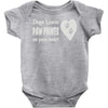 dogs leave paw prints on your heart Baby Onesie