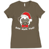 bah hum pug scrooge grinch christmas Ladies Fitted T-Shirt