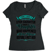 i don't have stepdaughter funny gift for stepdad Women's Triblend Scoop T-shirt