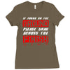 please drag across the finish line Ladies Fitted T-Shirt
