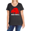 bad bull (2) Ladies Curvy T-Shirt