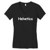helvetica Women's V-Neck T-Shirt