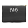beer o'clock   mens funny Accessory Pouches