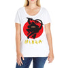 love ninja monkey banana Ladies Curvy T-Shirt