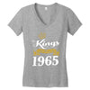 kings are born in 1965 Women's V-Neck T-Shirt