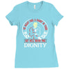he might find a rabbit in there but hell never find dignity Ladies Fitted T-Shirt