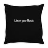 litsen your music Throw Pillow