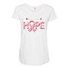 breast cancer hope Maternity Scoop Neck T-shirt