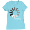 buffering  funny retro loading computer console fashion party Ladies Fitted T-Shirt
