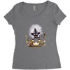 witch cat night Women's Triblend Scoop T-shirt