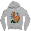polygon fox graphic Zipper Hoodie