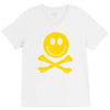 smiley pirate skull and crossbones V-Neck Tee