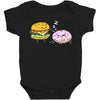 cheeseburger pranks doughnut Baby Bodysuit