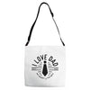 i love dad Adjustable Strap Totes