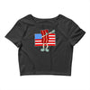 bacon american flag dab Crop Top