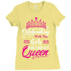 Celebrating With the 6th Birthday Queen Ladies Fitted T-Shirt