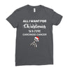 all i want for christmas is a cure carcinoid cancer Ladies Fitted T-Shirt