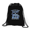 i have two tıtles aunt and dogmom an i rock them both flowers Drawstring Bags