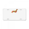 dachshund flower 2 License Plate