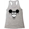 skull mickey cartoon Racerback Tank