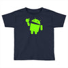 android eats apple Toddler T-shirt