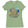 polygon bear graphic Ladies Fitted T-Shirt