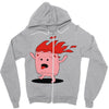 marshmallow prend feu Zipper Hoodie