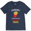 Exercise Extra Fries V-Neck Tee