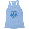 bass clef in blue Racerback Tank