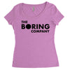 the boring company black logo Women's Triblend Scoop T-shirt