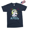 unicorns are born in april cute unicorn Exclusive T-shirt