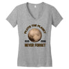 pluto the planet never forget Women's V-Neck T-Shirt