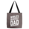 world's okayest dad funny Tote Bags
