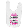 Celebrating With the 4th Birthday Queen Baby Bibs
