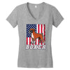 usa boxer flag Women's V-Neck T-Shirt