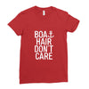 boat hair don't care Ladies Fitted T-Shirt