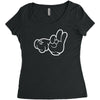 rude hands, ideal gift or birthday present. Women's Triblend Scoop T-shirt