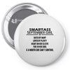 Smartass September Girl Pin-back button