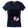 proud new girl Women's V-Neck T-Shirt