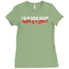 i'm in good shape round is a shape! funny Ladies Fitted T-Shirt