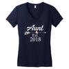 Aunt Est.2018. Women's V-Neck T-Shirt
