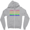 love is love, black lives matter, climate change is real, immigrants m Zipper Hoodie
