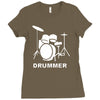 drummer Ladies Fitted T-Shirt