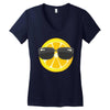 Lemon with Glasses Women's V-Neck T-Shirt
