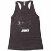 jaws chalk board movie licensed cotton blend adult Racerback Tank