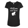 Daddy Bear - Baby Bear Custom Name Maternity Scoop Neck T-shirt