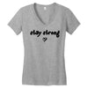stay strong love heart Women's V-Neck T-Shirt