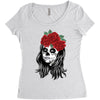 Skull Girl Women's Triblend Scoop T-shirt