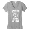 Back Of I Have A Crazy Aunt And I am not Afraid To Use Her Women's V-Neck T-Shirt