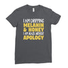 black without apology Ladies Fitted T-Shirt